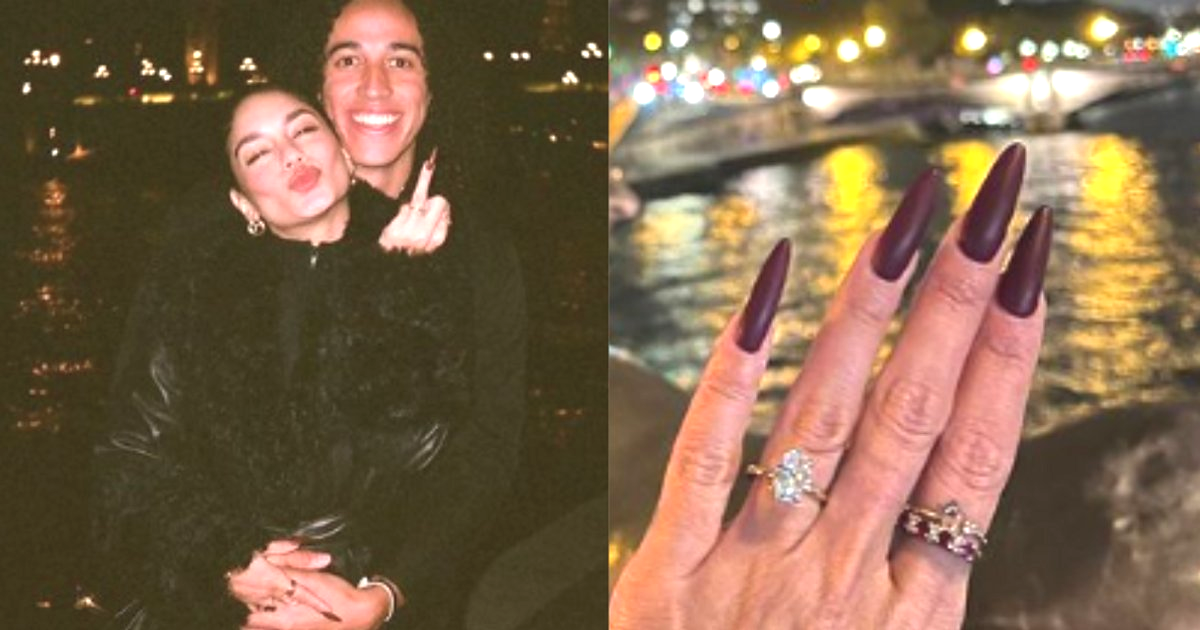 Vanessa Hudgens and Cole Tucker Relationship Timeline, Engagement Pic