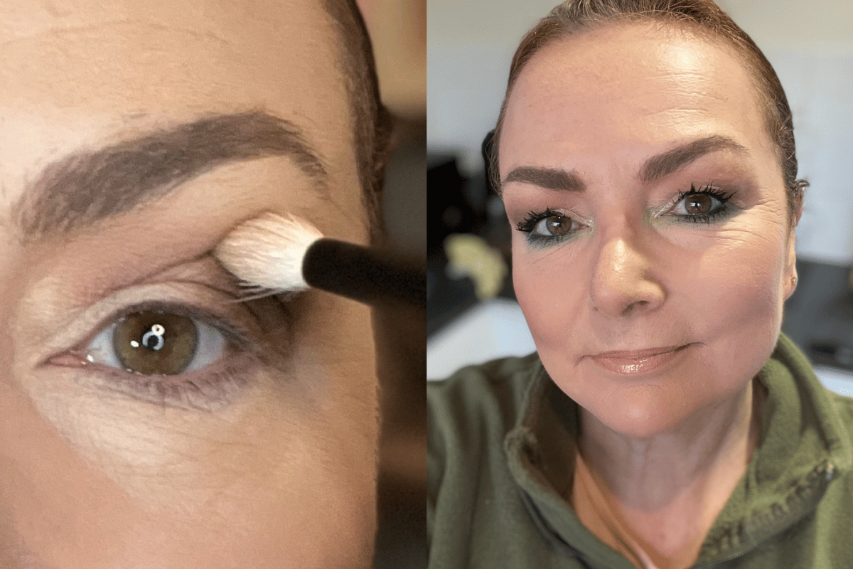 before and after eye makeup