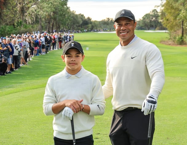 Charlie and Tiger Woods.