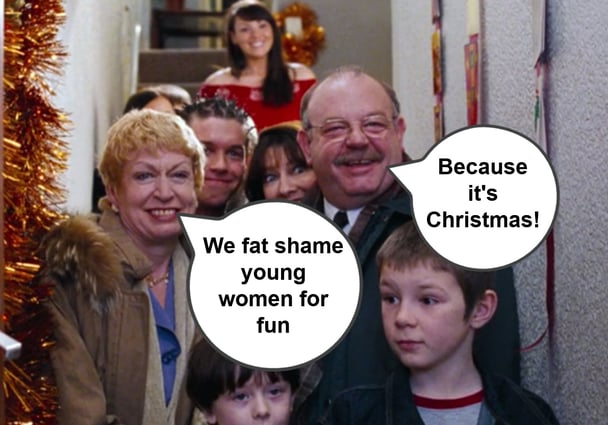 A scene from Love Actually where the Prime Minister visits Natalie at her home.