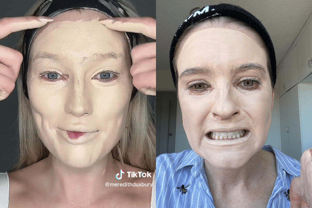 foundation makeup before after