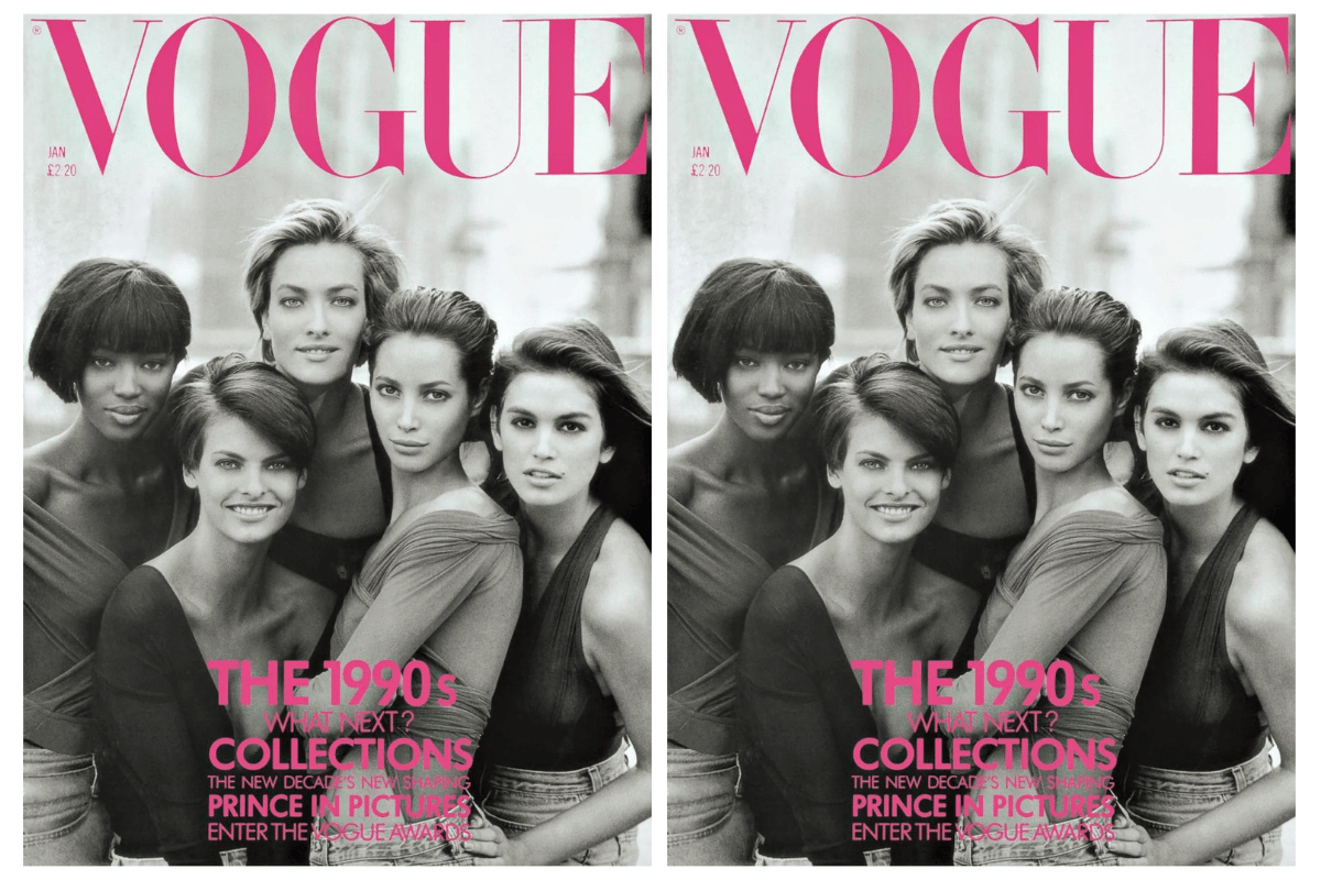 The Famous Faces From The 1990 Vogue Supermodel Cover