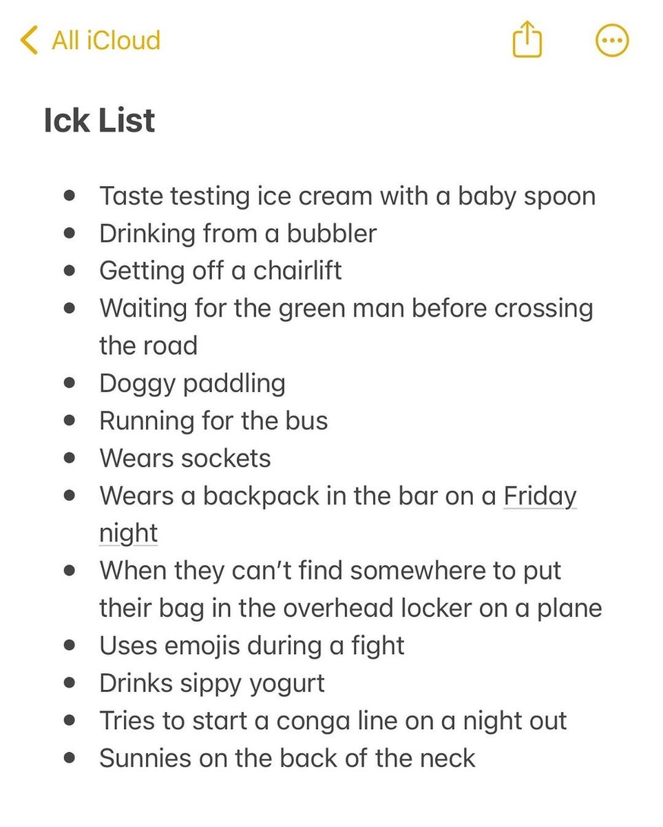  I Created An Ick List That s Gone Viral Tell Me I m Wrong 