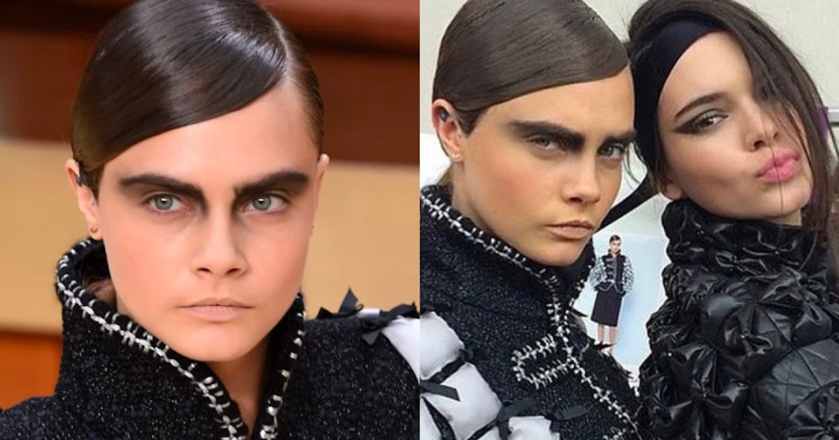 Celebrity hair trends: Cara Delevingne's dark hair debut.