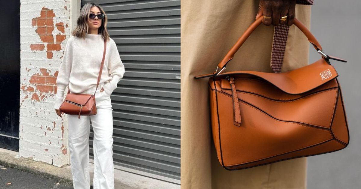 This  handbag looks exactly like the viral Loewe ‘puzzle’ bag.