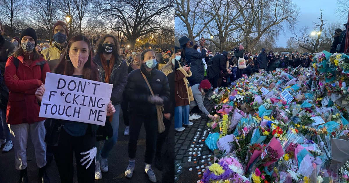 The women who attended the Sarah Everard Vigil.