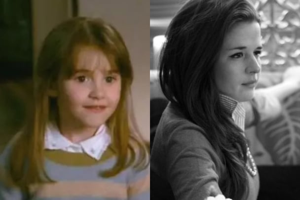 Image of Olivia in The Holiday and a picture of Emma Pritchard several years later.
