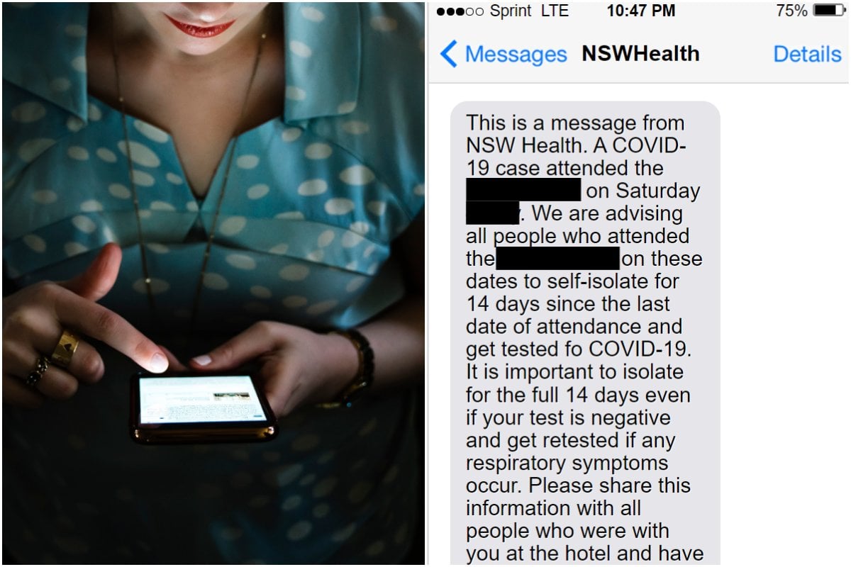 NSW Covid alert The day I got the text message.