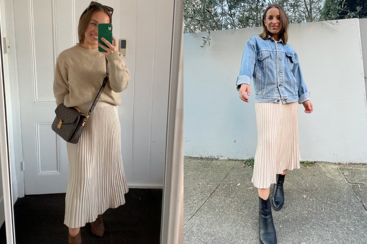 Midi skirt outfits: Five fashionable ways to wear one.