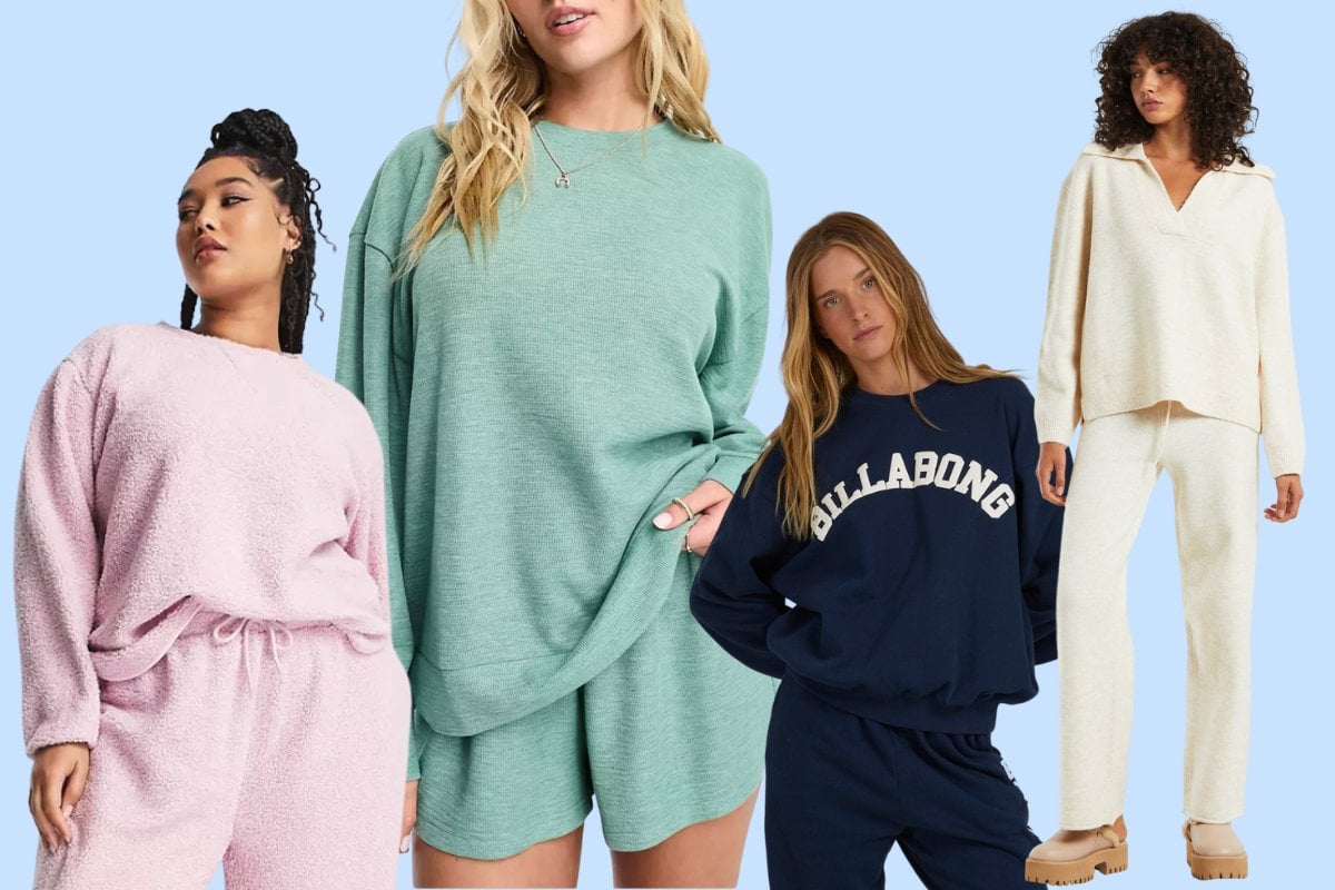 Adr Women's Ribbed Knit Pajamas Set Set With Pockets, Drop Shoulder  Sleepshirt And Pajama Thermal Underwear Pants Blue X Large : Target