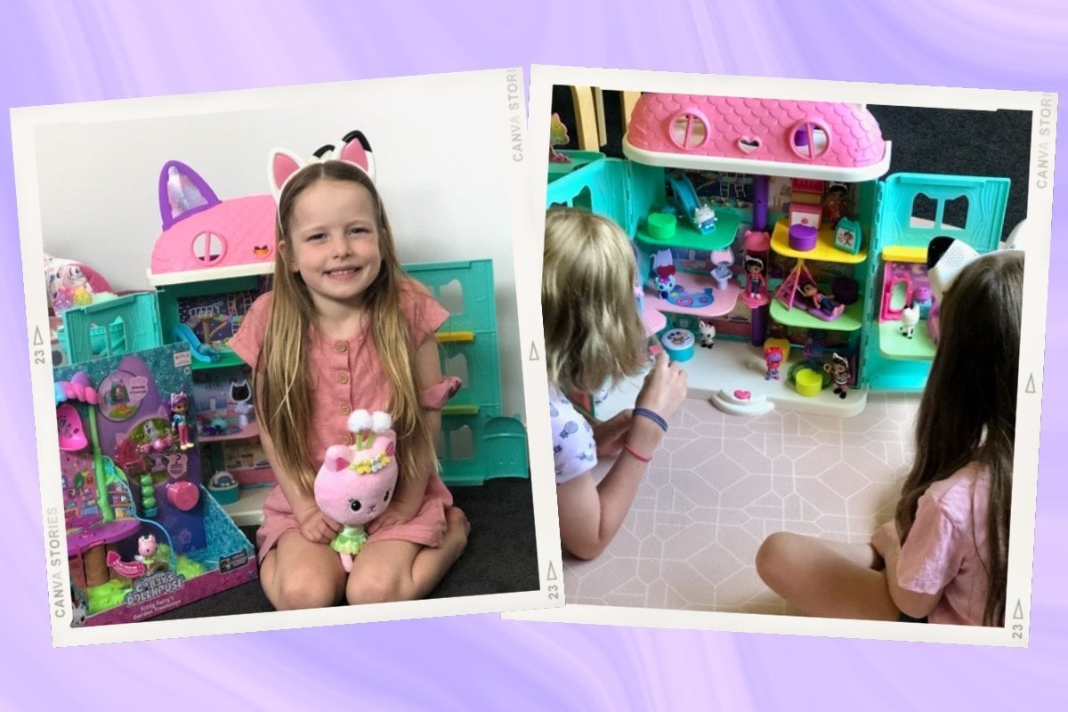 A 5-year-old reviews the new Gabby's Dollhouse toy range.