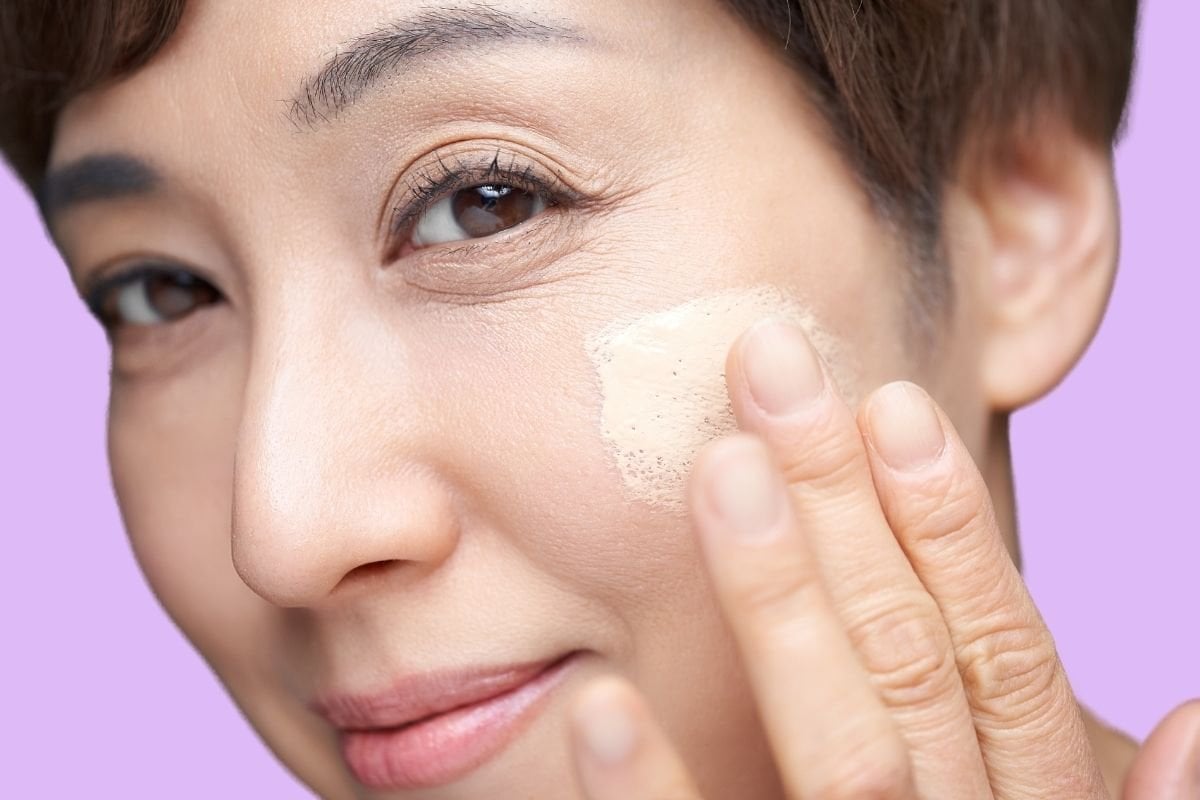 Best way to apply foundation on mature skin.