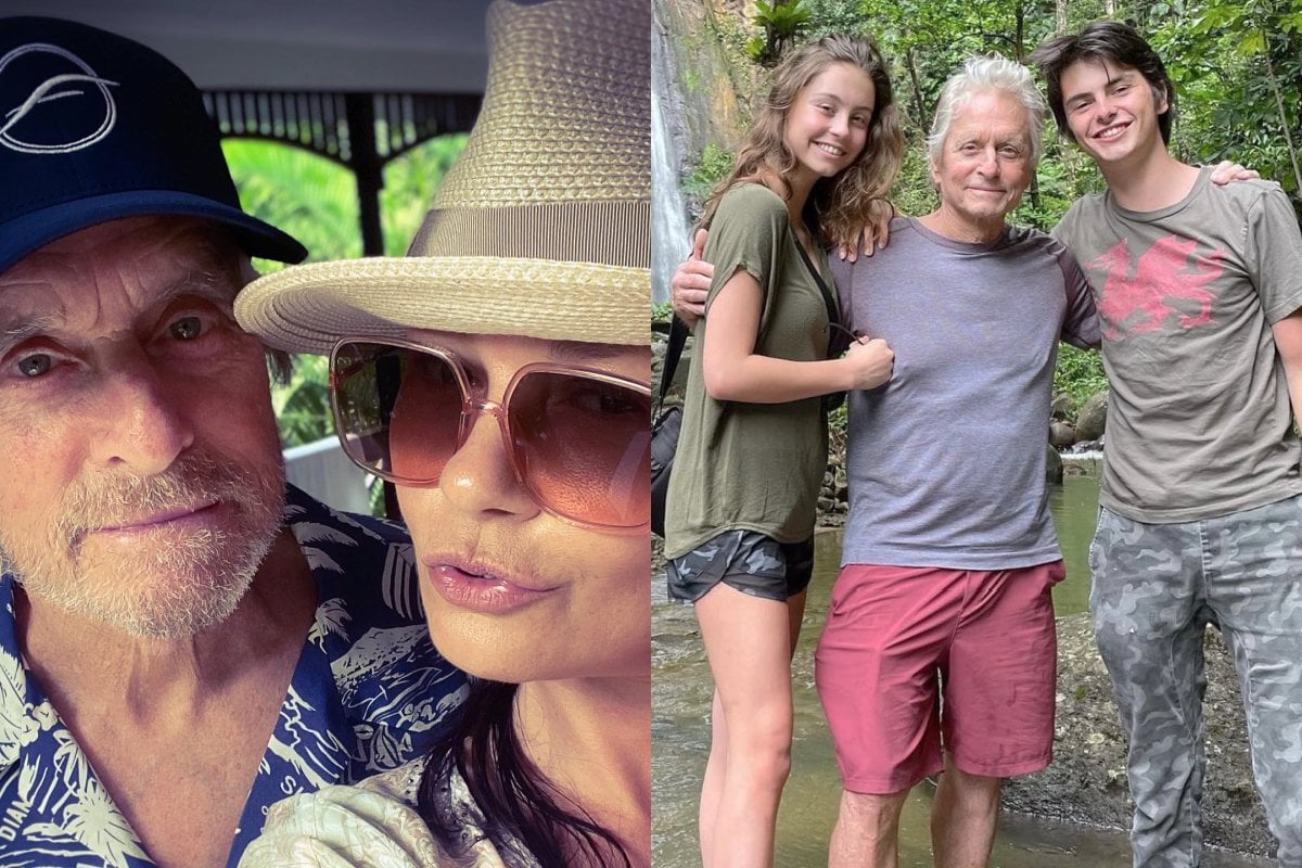 catherine zeta jones and michael douglas and kids