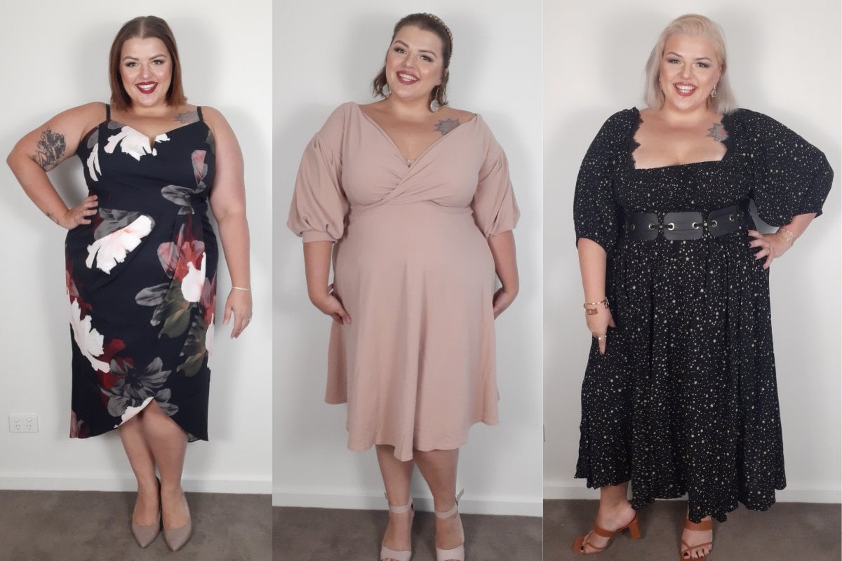 I tried 5 plus size wedding guest dresses.