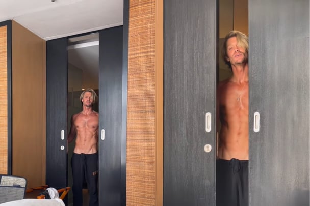 Chad Michael Murray shirtless in Instagram photos.