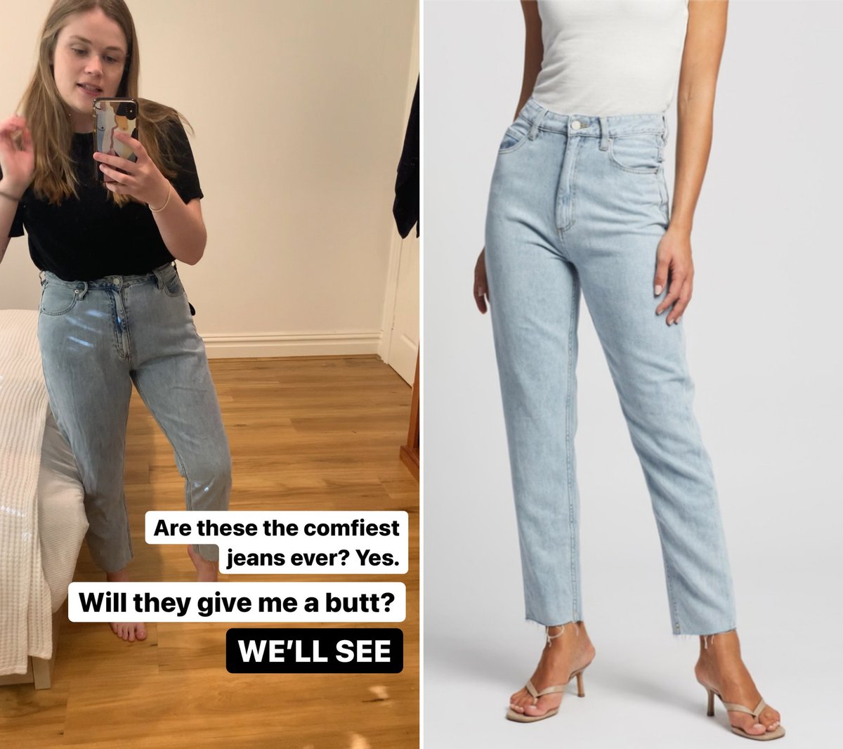 Jeans for 2024 flat bum