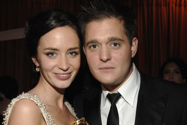 Actress Emily Blunt and singer Michael Bublé.