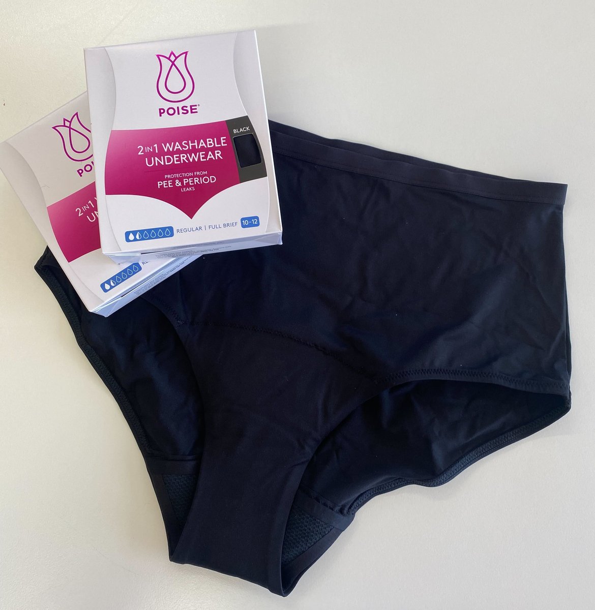 Poise® 2 in 1 Washable Underwear – For Pee & Period Protection (AU