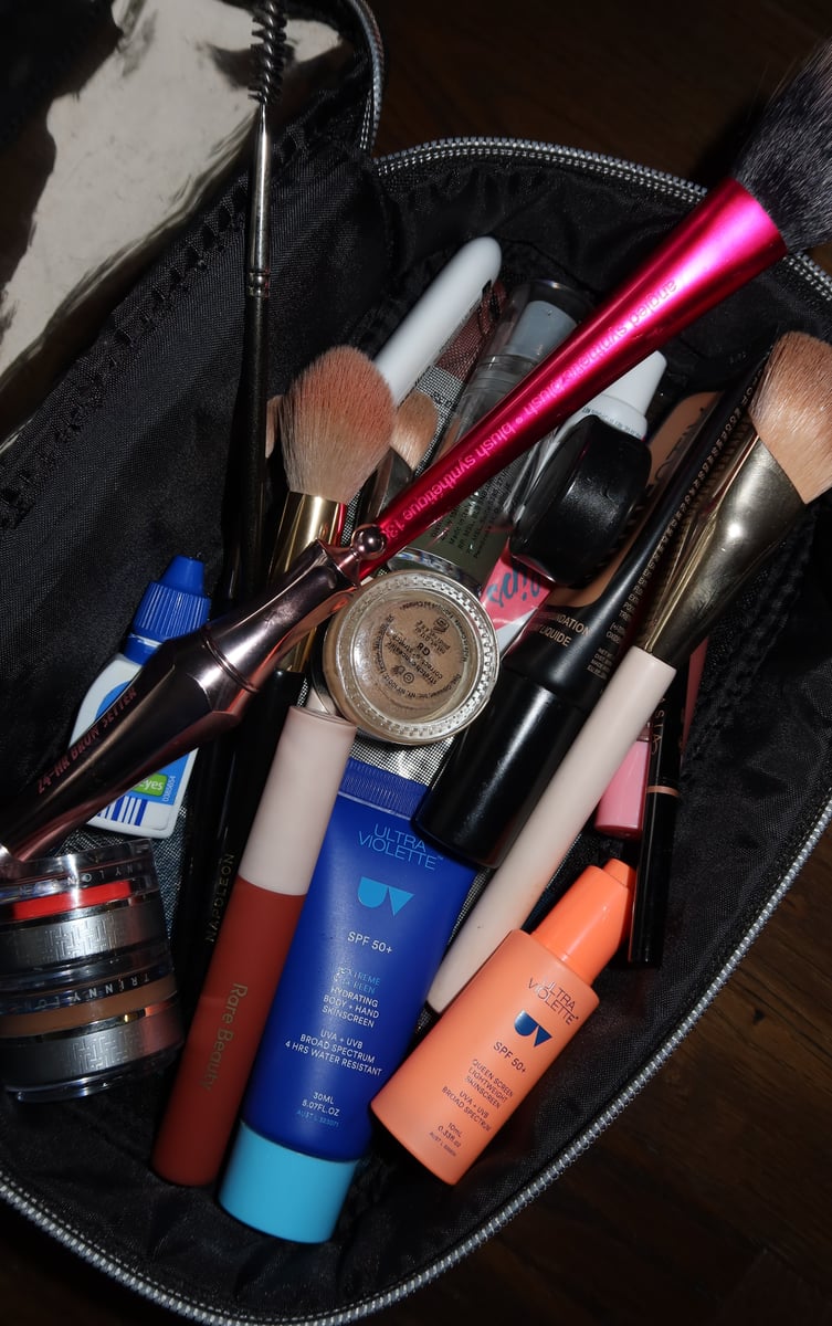6 women share the cost and contents of their makeup bag.