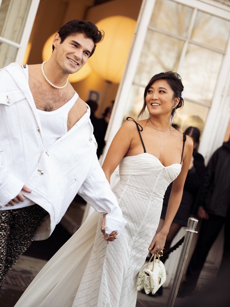 Ashley Park and Paul Forman at Paris Fashion Week.