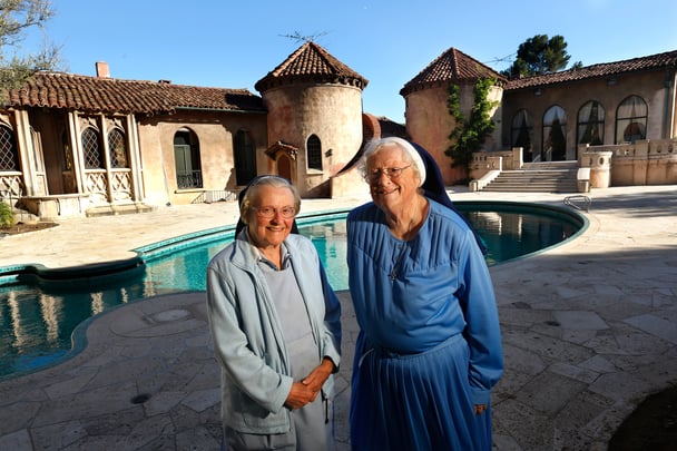 Sister Catherine Rose Holzman and Sister Rita Callanan in 2015.