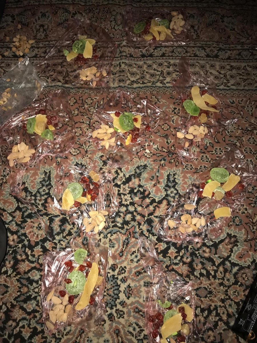 The dried fruits and nuts fromt the market