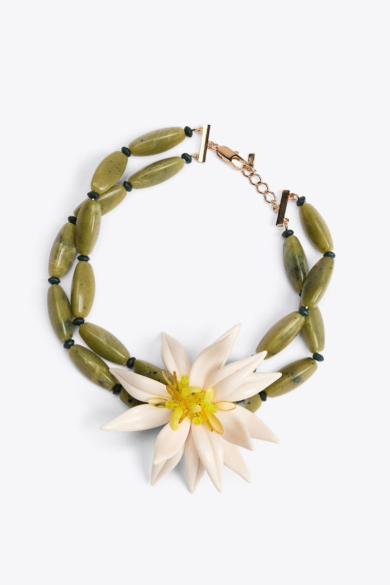 Zara Beaded Floral Necklace