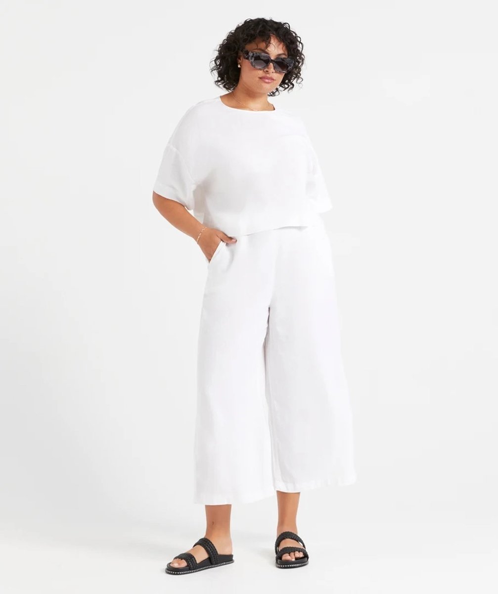 cropped length top and high waisted culotte from SportsGirl