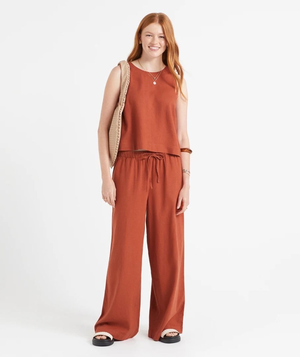 sleeveless top and wide leg pants in orange from SportsGirl