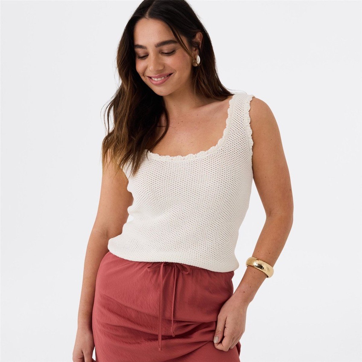crochet knit design tank from &me