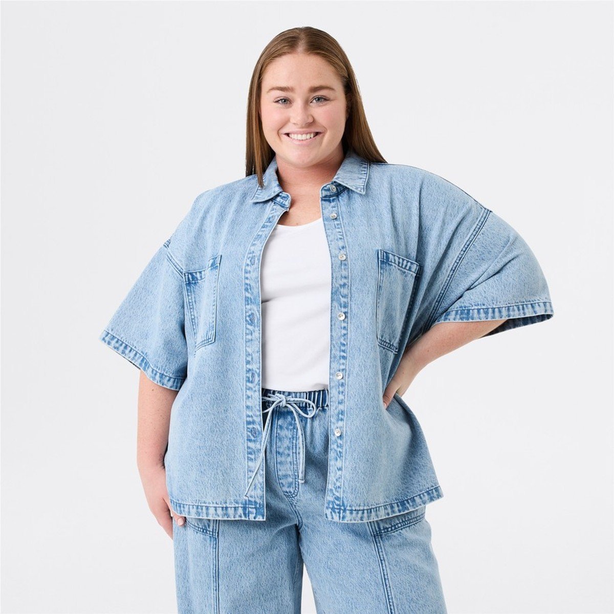 boxy cut denim shirt from Avella