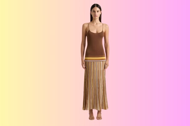 matteau drop waist knit dress Matteau Knit And Cotton Dress - Black main image 1
