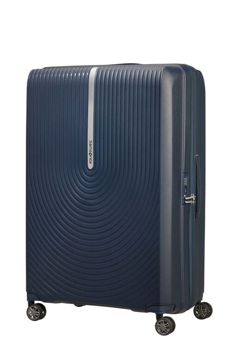 dark blue suitcase from Samsonite