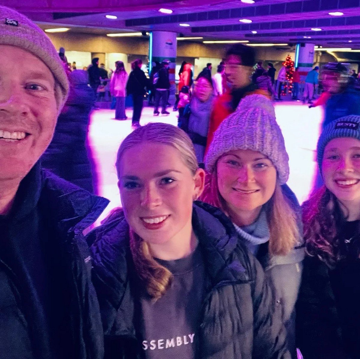 Danielle Ozolins and family pictured. 