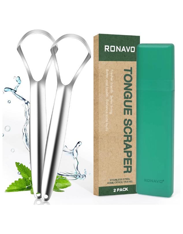 Ronavo Tongue Scraper Stainless Steel (2 Pack)