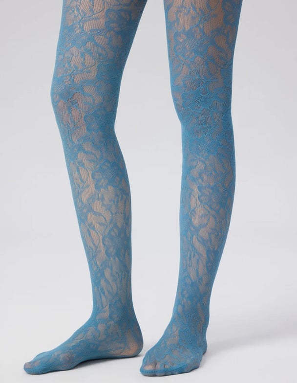 blue lace stockings