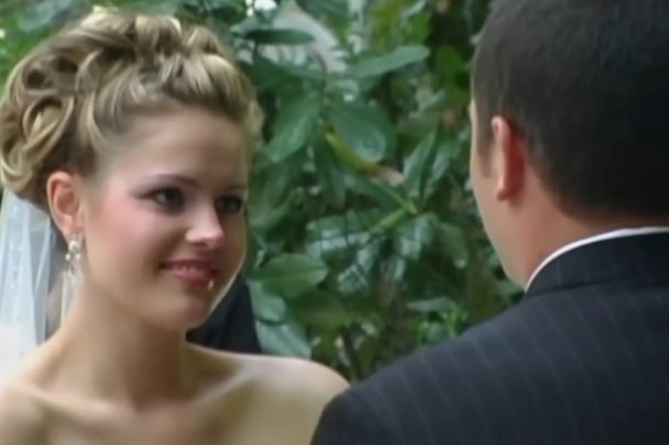 Morgan and Rodney on their wedding day.