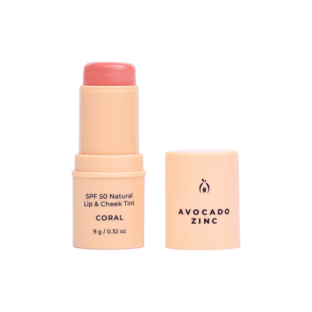 Avocado Zinc SPF50 Natural Lip And Cheek Tint.