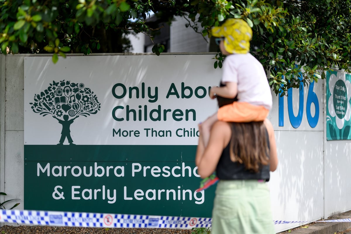 Photo of childcare centre with police tape around it in Sydney