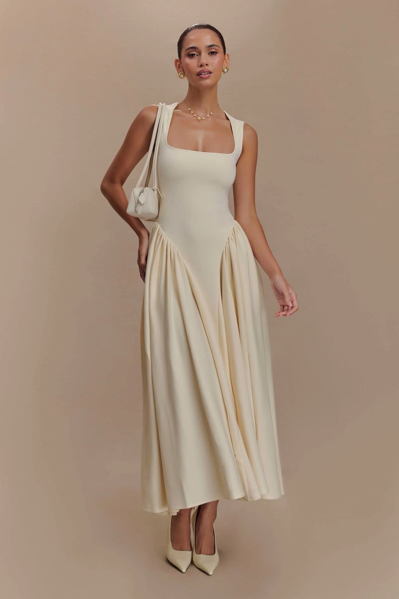 square neckline midi dress from Meshki