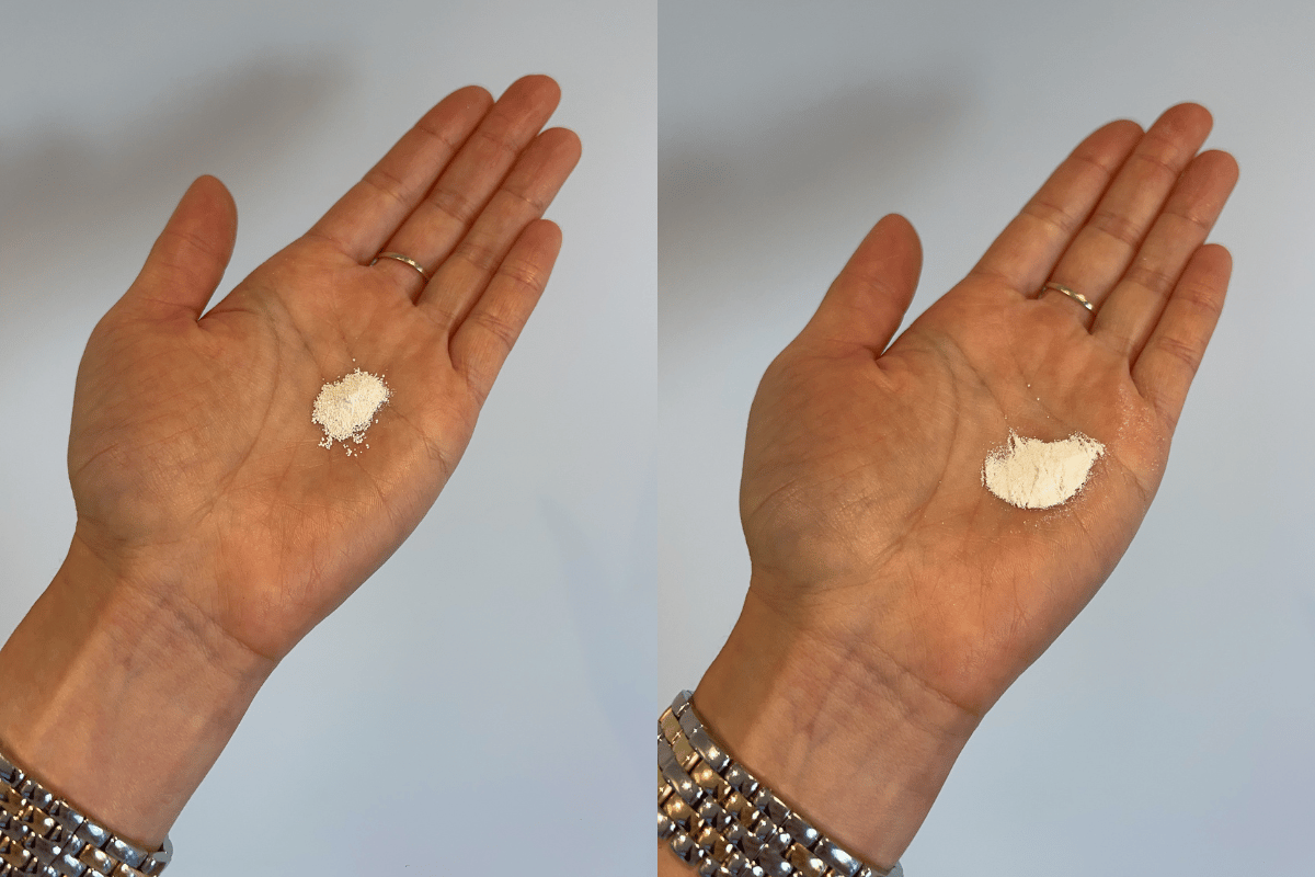 A side by side comparison of the Anua Rice Enzyme Brightening Cleansing Powder and Dermalogica's Daily Microfoliant