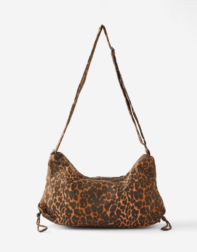 Image of the Maddie Crossbody Bag in leopard print.