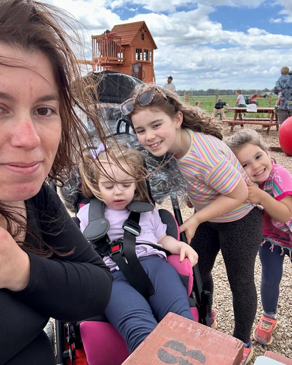 Medical mum Brooke and her three daughters, one of whom has Dravet Syndrome, a rare catastrophic and medication-resistant form of epilepsy.