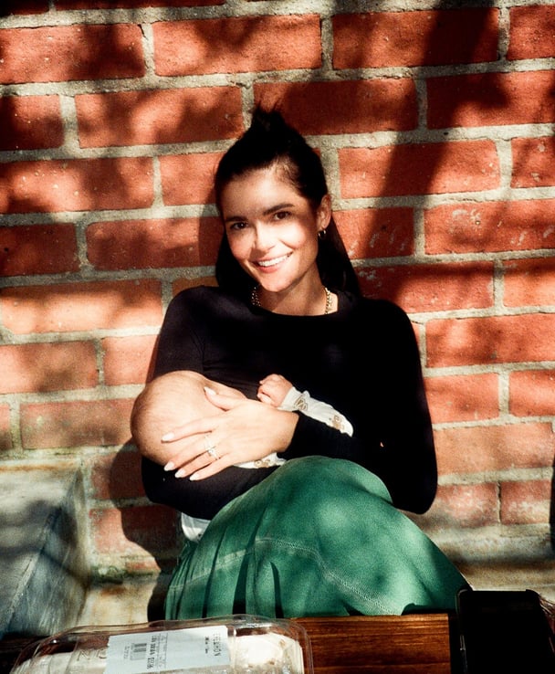 Chloe Fisher with baby Bobbi.