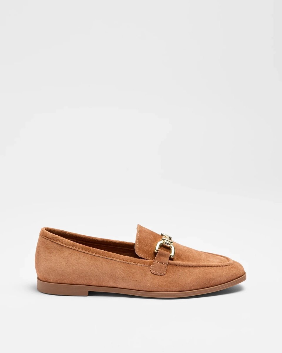 Womens Genuine Suede Loafer - Cindy II - Tan