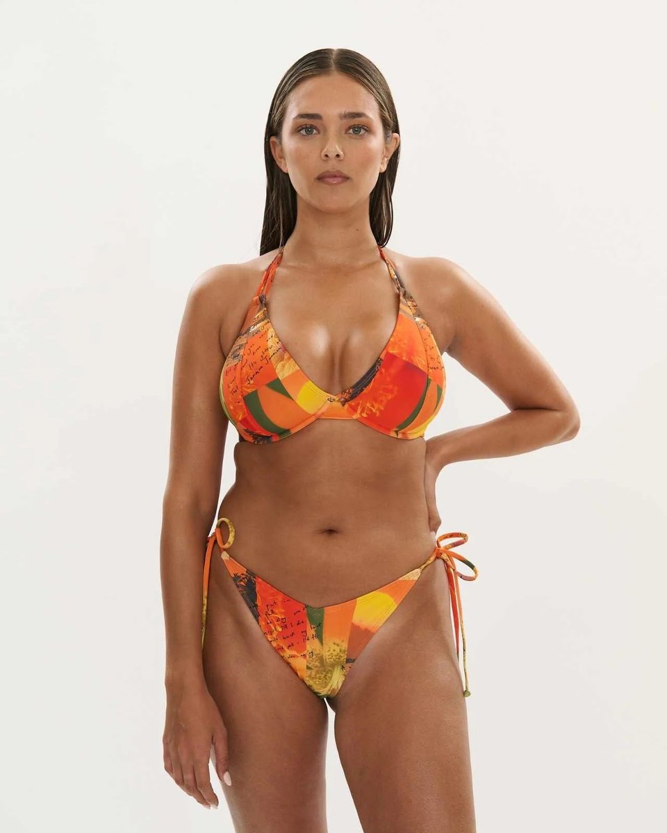 plunge neckline bikini top from Raq