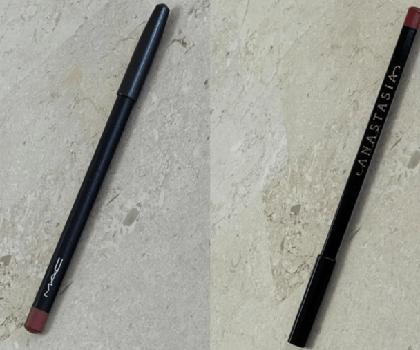 MAC Cosmetics Lip Pencil and Anastasia Beverly Hills Lip Liner