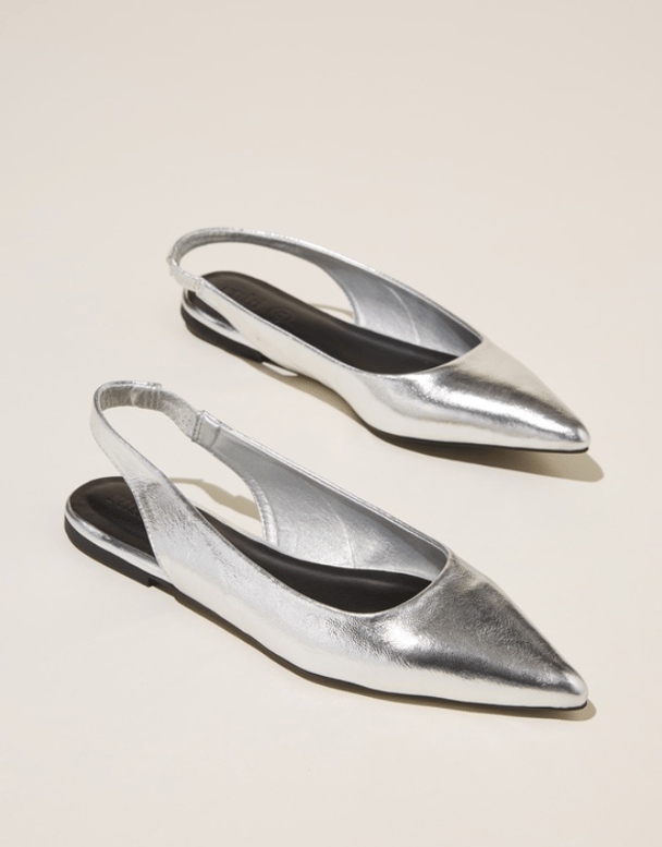 Rubi slingback point flats.