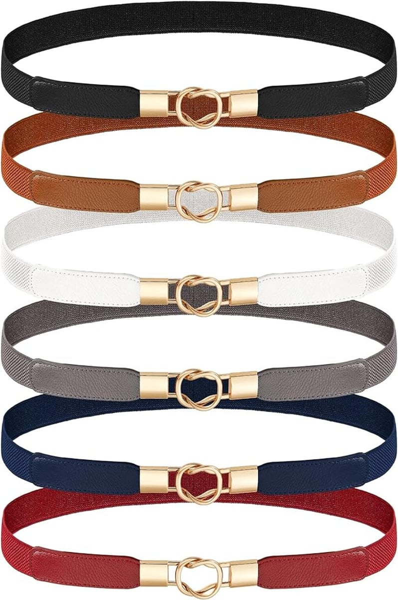 Foaincore Skinny Belts Six Pack in Multicolours.