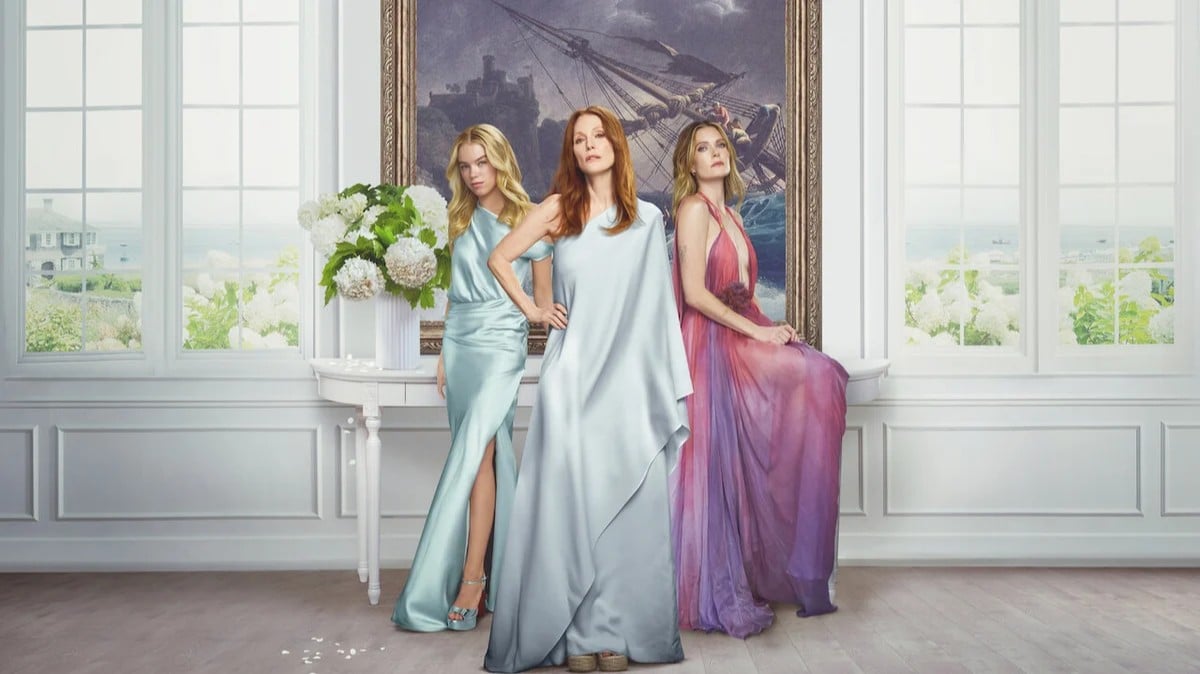 Milly Alcock, Julianne Moore and Meghann Fahy in Netflix's Sirens